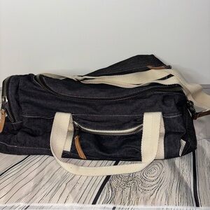 Steve Madden Weekender Duffle Travel Denim Bag UNISEX
